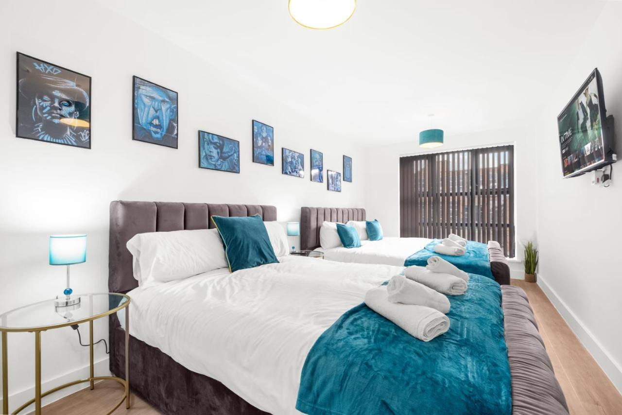 Ebra Stays - Choice Of 2 Or 3 Individual Beds - Luxury New Build Apartment ✪ City Centre, Digbeth ✓ Smart Tv'S & Large Corner Sofa - Birmingham Exterior photo